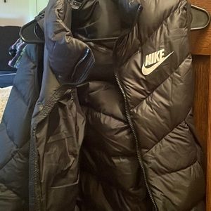 Black Nike puffer vest
